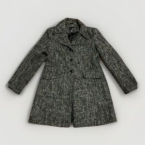 East 5th Women's Gray Wool Blend Long Sleeve Overcoat | Size XL